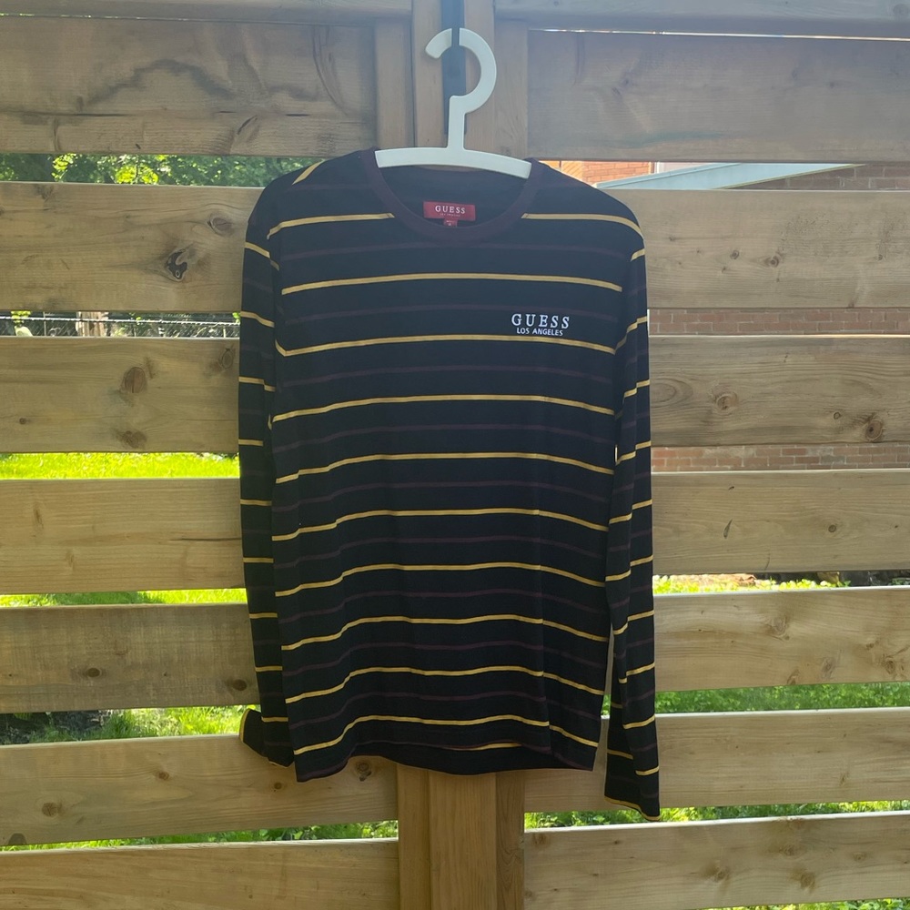 Guess black striped long sleeve